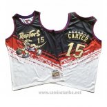 Camiseta Toronto Raptors Vince Carter #15 Mitchell & Ness Negro Rojo