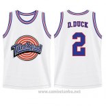 Camiseta Tune Squad Daffy Duck #2 Blanco