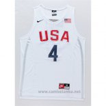 Camiseta USA 2016 Stephen Curry #4 Blanco