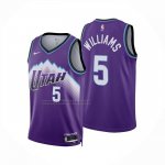 Camiseta Utah Jazz Cody Williams NO 5 Icon 2025-26 Violeta  Camiseta Utah Jazz Cody Williams NO 5 Icon 2025-26 Violeta