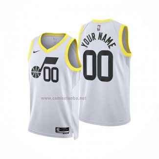 Camiseta Utah Jazz Personalizada Association 2024-25 Blanco