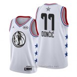 Camiseta All Star 2019 Dallas Mavericks Luka Doncic #77 Blanco