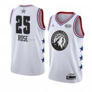 Camiseta All Star 2019 Minnesota Timberwolves Derrick Rose #25 Blanco