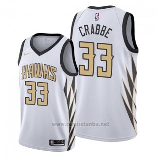 Camiseta Atlanta Hawks Allen Crabbe #33 Ciudad Blanco