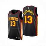 Camiseta Atlanta Hawks Bogdan Bogdanovic NO 13 Statement 2024-25 Negro