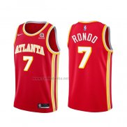 Camiseta Atlanta Hawks Rajon Rondo #7 Icon 2020-21 Rojo