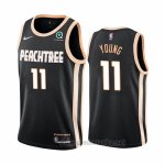 Camiseta Atlanta Hawks Trae Young #11 Ciudad 2019-20 Negro