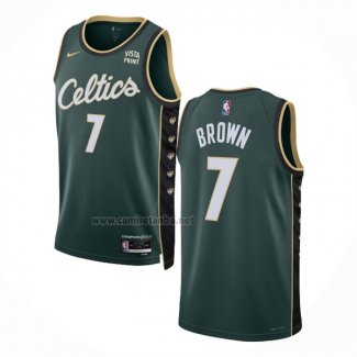 Camiseta Boston Celtics Jaylen Brown #7 Ciudad 2022-23 Verde