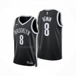 Camiseta Brooklyn Nets Egor Demin NO 8 Icon 2025-26 Negro