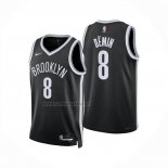 Camiseta Brooklyn Nets Egor Demin NO 8 Icon 2025-26 Negro