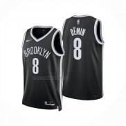 Camiseta Brooklyn Nets Egor Demin NO 8 Icon 2025-26 Negro