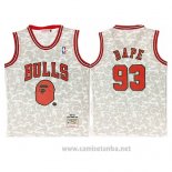 Camiseta Chicago Bulls Bape #93 Mitchell & Ness 1997-98 Gris