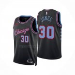 Camiseta Chicago Bulls Carlik Jones NO 30 Ciudad 2025-26 Negro