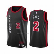 Camiseta Chicago Bulls Lonzo Ball #2 Ciudad 2023-24 Negro