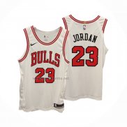 Camiseta Chicago Bulls Michael Jordan #23 Association Autentico Blanco