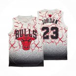 Camiseta Chicago Bulls Michael Jordan #23 Mitchell & Ness Blanco Rojo