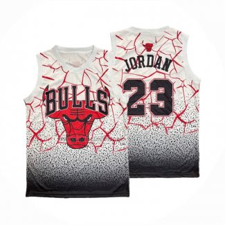 Camiseta Chicago Bulls Michael Jordan #23 Mitchell & Ness Blanco Rojo