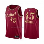 Camiseta Cleveland Cavaliers Donovan Mitchell #45 Ciudad 2023-24 Rojo