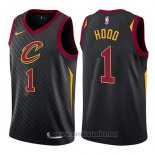 Camiseta Cleveland Cavaliers Rodney Hood #1 Statement 2017-18 Negro