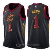 Camiseta Cleveland Cavaliers Rodney Hood #1 Statement 2017-18 Negro