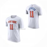 Camiseta Corta Manga New York Knicks Jalen Brunson NO 11 Blanco