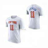 Camiseta Corta Manga New York Knicks Jalen Brunson NO 11 Blanco