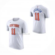 Camiseta Corta Manga New York Knicks Jalen Brunson NO 11 Blanco