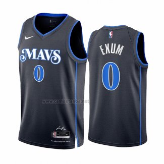 Camiseta Dallas Mavericks Dante Exum #0 Ciudad 2023-24 Azul