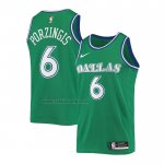Camiseta Dallas Mavericks Kristaps Porzingis #6 Hardwood Classic 2020-21 Verde