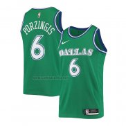 Camiseta Dallas Mavericks Kristaps Porzingis #6 Hardwood Classic 2020-21 Verde