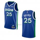 Camiseta Dallas Mavericks Reggie Bullock #25 Ciudad 2022-23 Azul