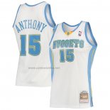 Camiseta Denver Nuggets Carmelo Anthony #15 Mitchell & Ness 2006-07 Blanco