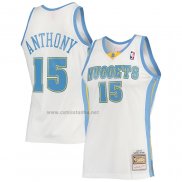 Camiseta Denver Nuggets Carmelo Anthony #15 Mitchell & Ness 2006-07 Blanco