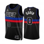 Camiseta Detroit Pistons Jalen Duren #0 Statement 2022-23 Negro