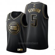 Camiseta Golden Edition Detroit Pistons Luke Kennard #5 Negro