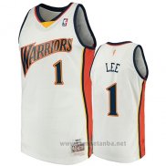 Camiseta Golden State Warriors Damion Lee #1 2009-10 Hardwood Classics Blanco