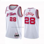 Camiseta Houston Rockets Alalperen Sengun #28 Ciudad 2023-24 Blanco