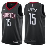 Camiseta Houston Rockets Clint Capela #15 Statement 2017-18 Negro