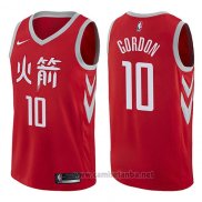 Camiseta Houston Rockets Eric Gordon #10 Ciudad 2017-18 Rojo