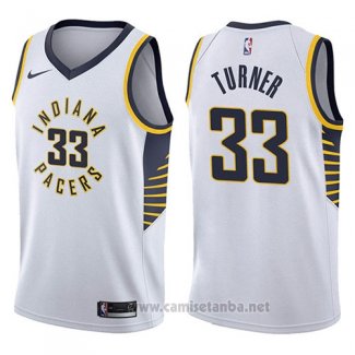 Camiseta Indiana Pacers Myles Turner #33 Association 2017-18 Blanco