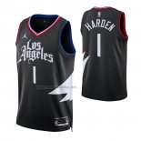 Camiseta Los Angeles Clippers James Harden #1 Statement Negro
