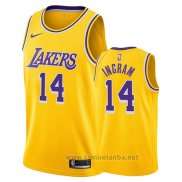 Camiseta Los Angeles Lakers Brandon Ingram #14 Icon 2018 Amarillo