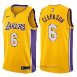 Camiseta Los Angeles Lakers Jordan Clarkson #6 Swingman Icon 2017-18 Oro
