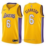 Camiseta Los Angeles Lakers Jordan Clarkson #6 Swingman Icon 2017-18 Oro