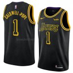 Camiseta Los Angeles Lakers Kentavious Caldwell-Pope #1 Ciudad 2018 Negro
