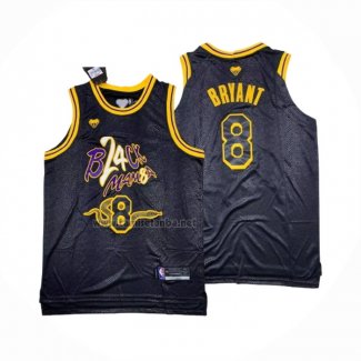 Camiseta Los Angeles Lakers Kobe Bryant #8 Black Mamba Snakeskin Negro