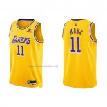 Camiseta Los Angeles Lakers Malik Monk #11 75th Anniversary 2021-22 Amarillo