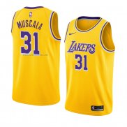 Camiseta Los Angeles Lakers Mike Muscala #31 Icon 2018-19 Amarillo