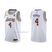 Camiseta Los Angeles Lakers Rajon Rondo #4 Association 2021-22 Blanco