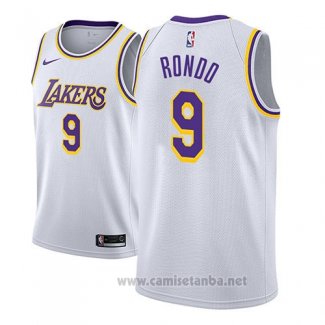 Camiseta Los Angeles Lakers Rajon Rondo #9 Association 2018-19 Blanco